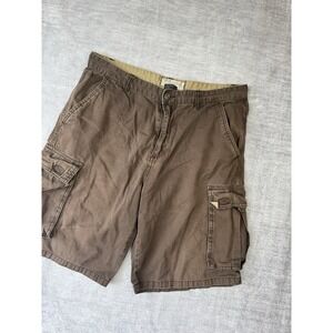 Plugg Co shorts Mens 34 Brown Cargo Baggy Fit‎ Wide Leg Skater Y2K Earth Tone